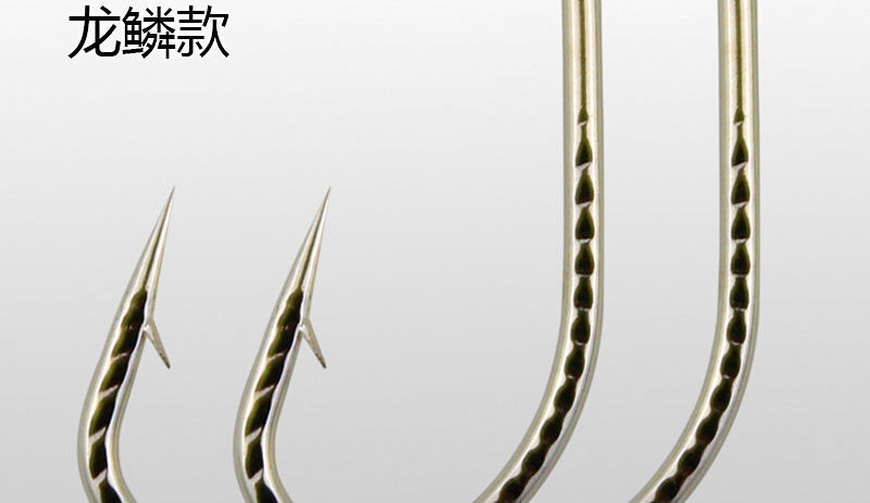Carbon Steel Fishing Hooks, Barbed or Barbless, 50 Pack – product photo
