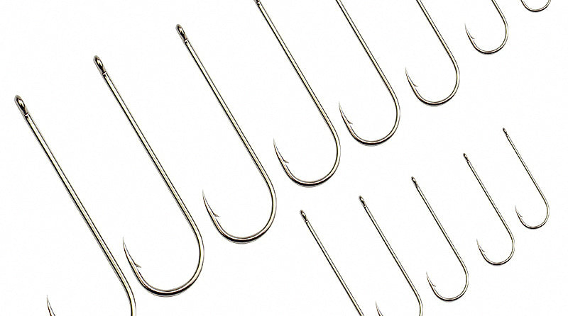 Long Shank Baitholder Hooks, Carbon Steel, Barbed, Bulk Pack – product photo
