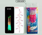Glow Squid Jig Rig, 6-Hook Cascade, Sizes 1/0 & 4/0 – product photo