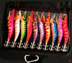 Wooden Shrimp Squid Jig Set, Size 3.0 or 3.5, 10 Pack – product photo