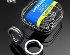 Stainless Steel Double Split Rings, Sizes 000–12, 50 or 100 pcs – product photo