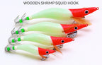 Red Head Glow Shrimp Squid Jig with Rattle, 7.5–21 g (0.3–0.7 oz) – product photo