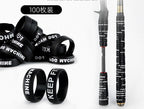 Black Silicone Anti-Slip Rod Wrap Bands, 10–100 Pack – product photo