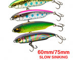 Slow Sinking Pencil Minnow Lure, 60–75 mm (2.4–3 in) – product photo