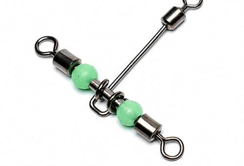 T-Type 3-Way Swivel with Glow Beads, Boat Fishing Rig – product photo