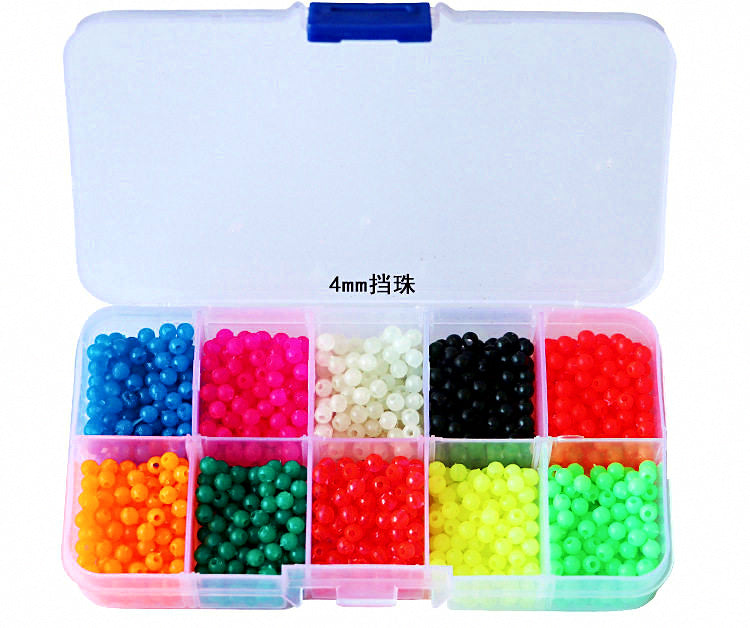 Glow Stopper Beads, Assorted Colors, 1000 pcs, 2.0 mm – product photo