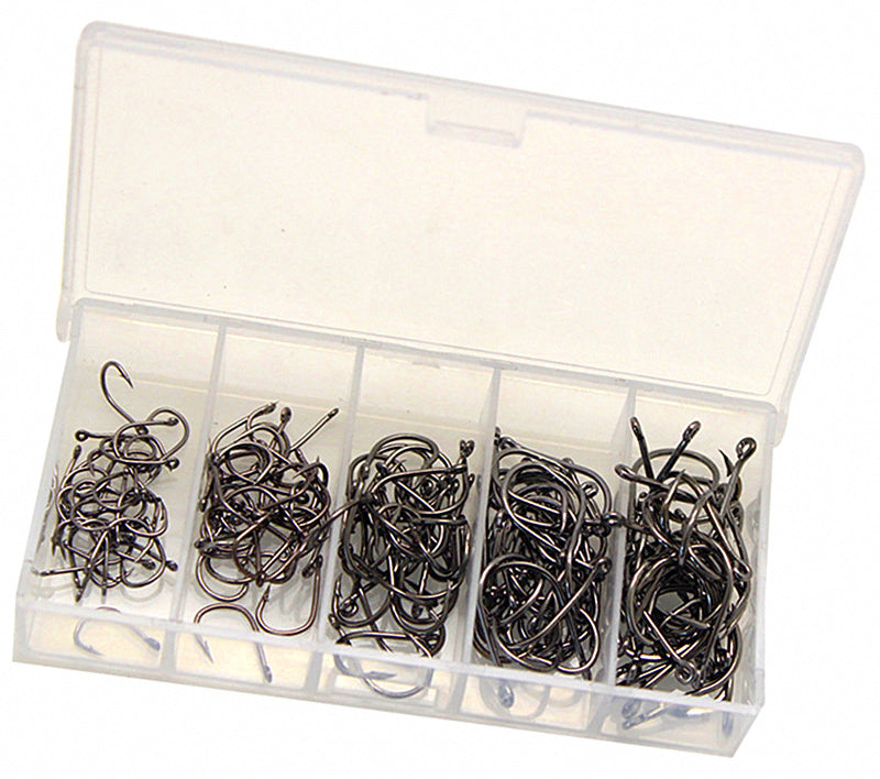 Ise Hook Assortment, 151 pcs, Sizes 4-12, Barbed Eyed – product photo