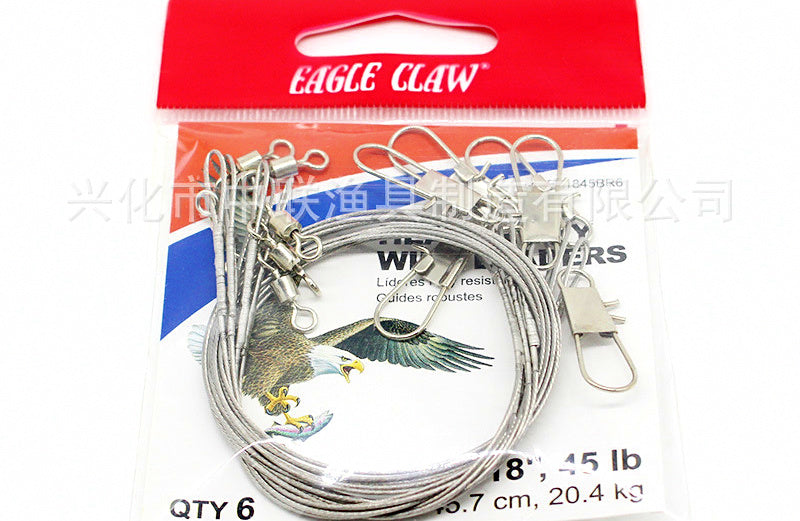 Wire Leader with Swivel & Snap, 30-40 lb, 10-Pack – product photo