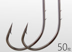 Long Shank Ring Eye Barbed Bait Hooks, Bulk, #4–#28 – product photo