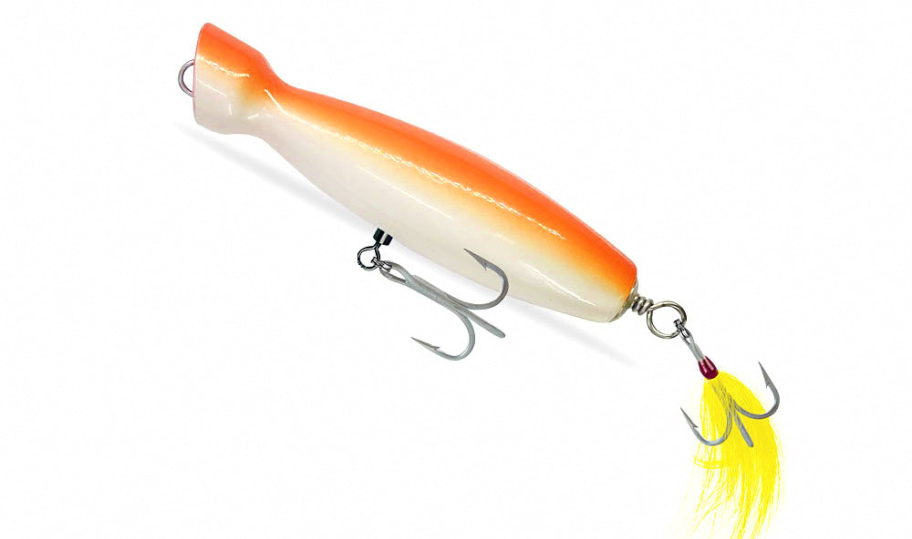 Topwater Trolling Lure, Wood-Style Hard Bait for Tuna & Bass – product photo