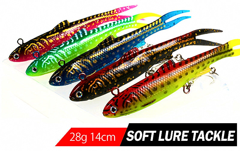 Forked Tail Soft Swimbait with Spinner Blade, 14 cm 28 g (1 oz) – product photo