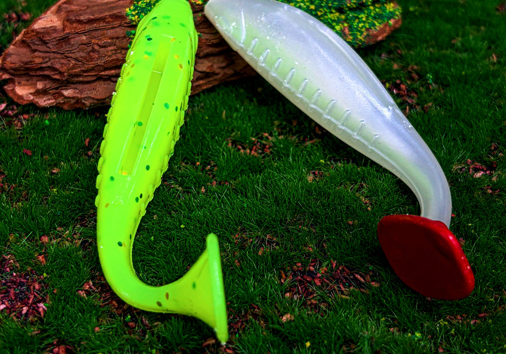Floating T-Tail Swimbait & Grouper Hook, 8–14 cm (3.1–5.5 in) – product photo