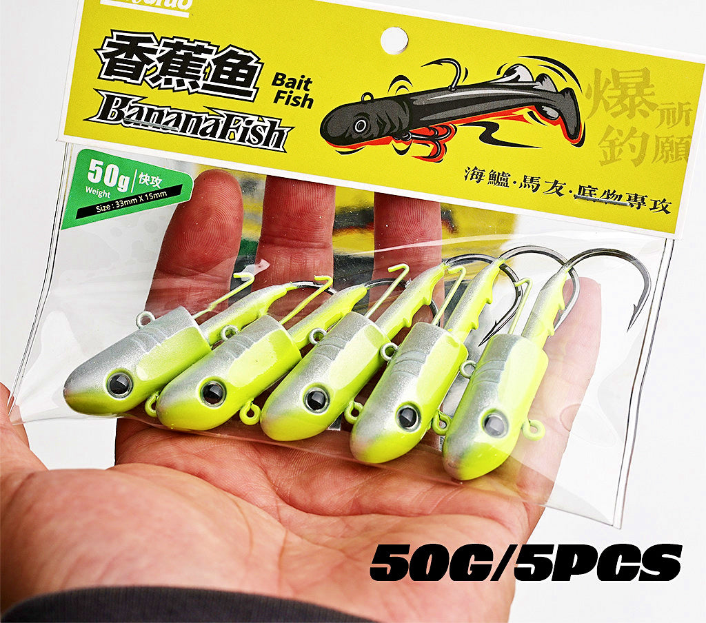 Saltwater Lead Jig Head, 50 g (1.8 oz), 5 Pack – product photo