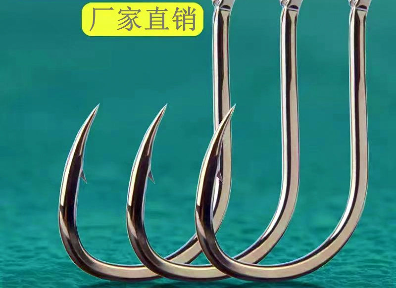 Iseni Barbed Ringed Saltwater Hooks, Bulk Pack, Sizes 1–22 – product photo