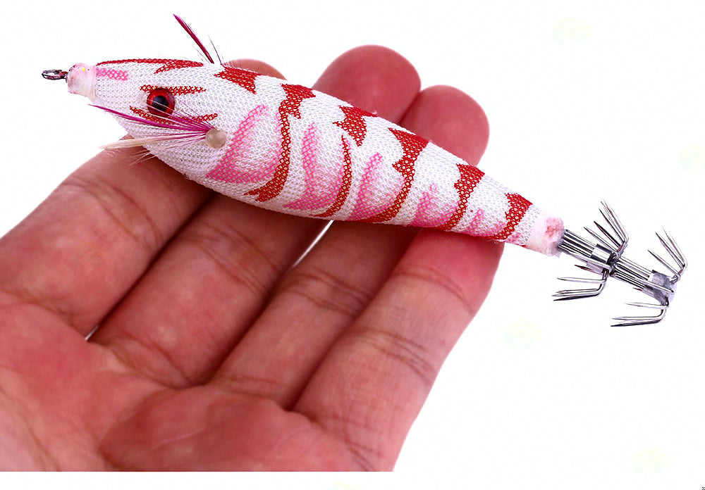 Wood Shrimp Squid Jig, 10 cm (3.9 in), 9.6 g (0.34 oz) – product photo