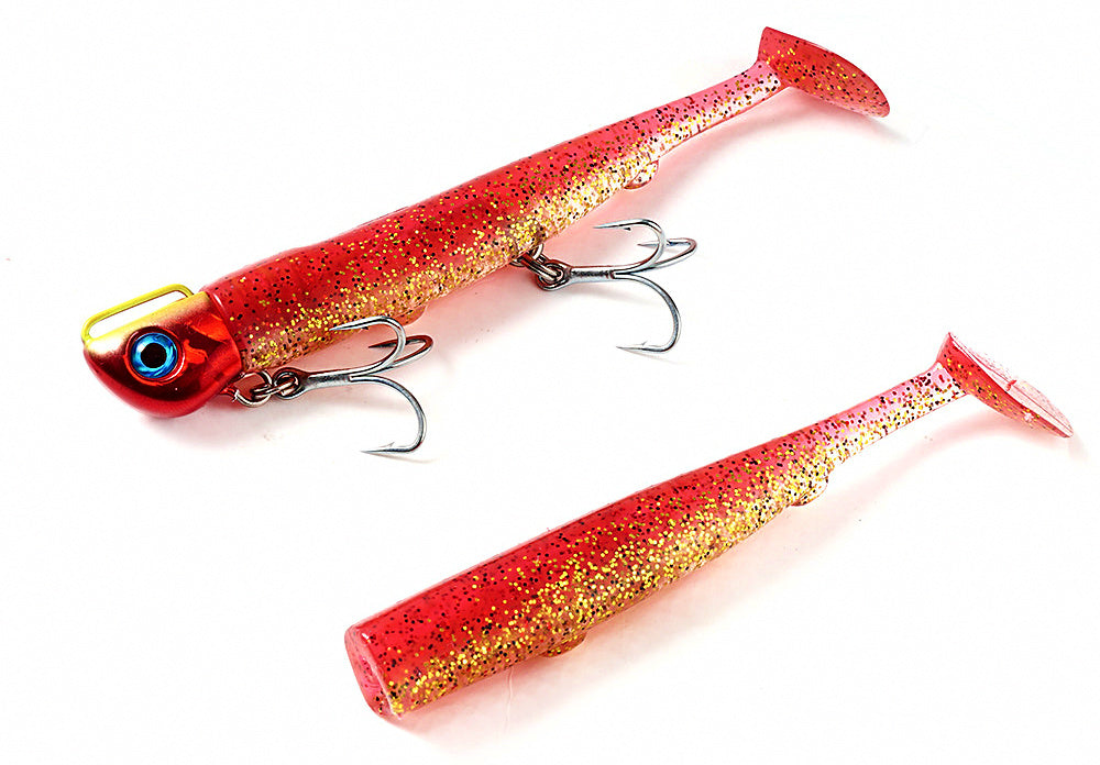 Lead Head Paddle Tail Soft Swimbait, 35 g (1.2 oz), UV Glow – product photo