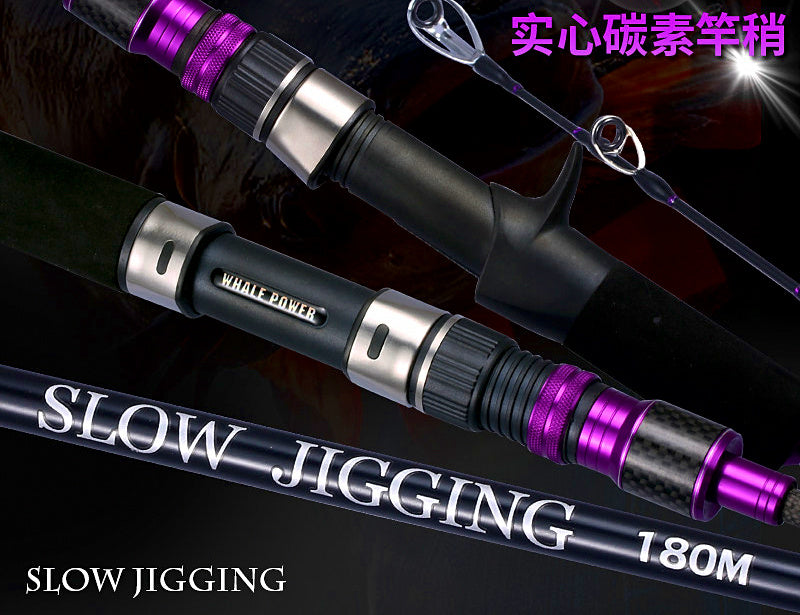 Slow Pitch Jigging Rod, Solid Carbon, 1.8–1.95 m (5.9–6.4 ft) – product photo