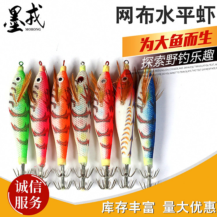 Glow Mesh Shrimp Lure, Round Belly Horizontal Shrimp – product photo