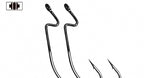 Wide Gap Offset Worm Hooks, Black Nickel, Size 4–3/0 – product photo