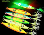 Glow Metal Jig with Rear Squid Hook, 200–250 g (7.1–8.8 oz) – product photo