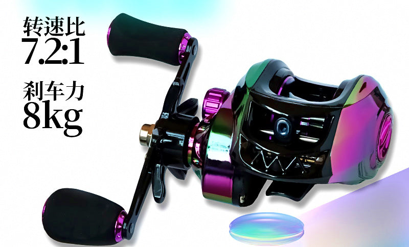Colorful Baitcasting Reel, 7.2 Gear Ratio, Left or Right Hand – product photo