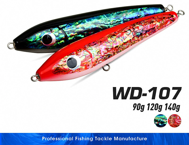 Wooden Pencil Lure, Abalone Shell, 90–140 g (3.2–4.9 oz) – product photo