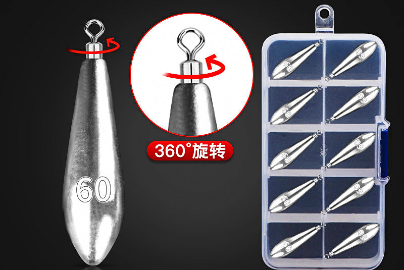 Teardrop Sinkers with Eyelet, 0.35–3.5 oz (10–100 g) – product photo