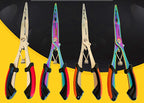 Multifunction Fishing Pliers with Line Cutter, Extended Length – product photo