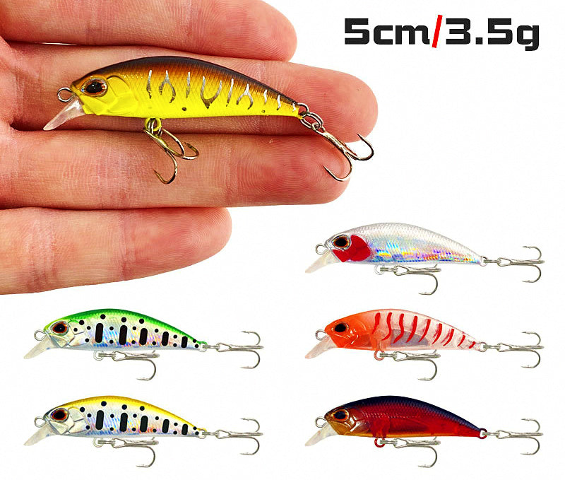 Sinking Minnow Lure with Treble Hooks, 3.5–7.5 g (0.12–0.26 oz) – product photo