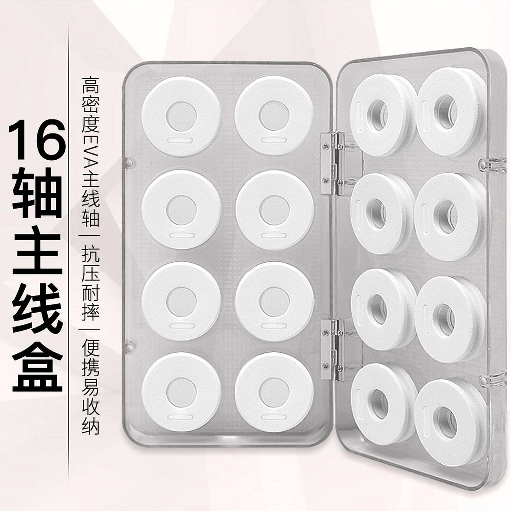 Clear 16-Spool Fishing Line Storage Box, Organizer Case – product photo
