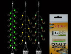 Seven-Star String Hook Rig, Thick Line, Barbed Gold Hooks – product photo