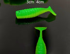 Mini Ribbed T-Tail Grub Soft Baits, 3–4 cm (1.2–1.6 in) – product photo