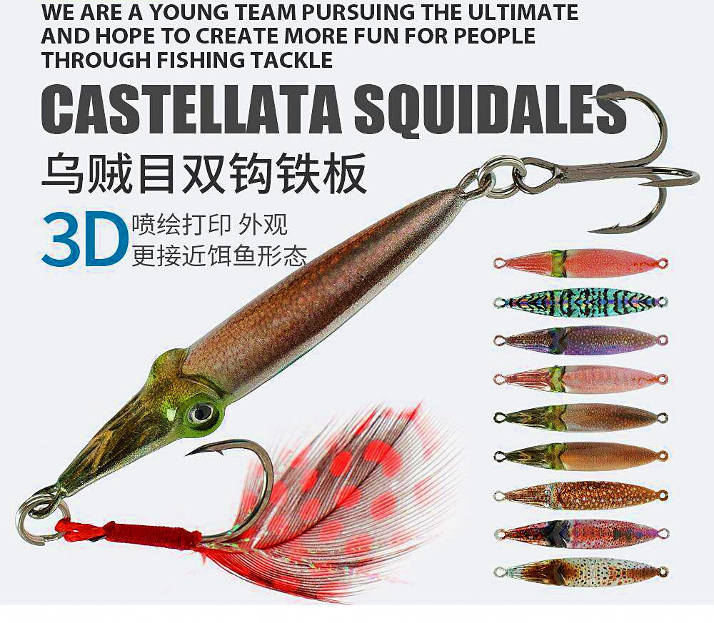 Metal Casting Jig with Treble Hooks, 7.2 g & 21 g (0.25–0.74 oz) – product photo