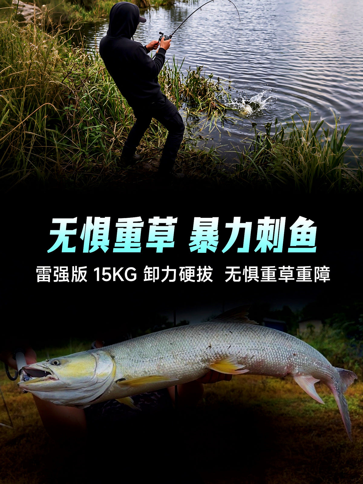 Aluminum Baitcasting Reel 6.1:1, 10 Bearings, 8 or 15 kg Brake – product photo