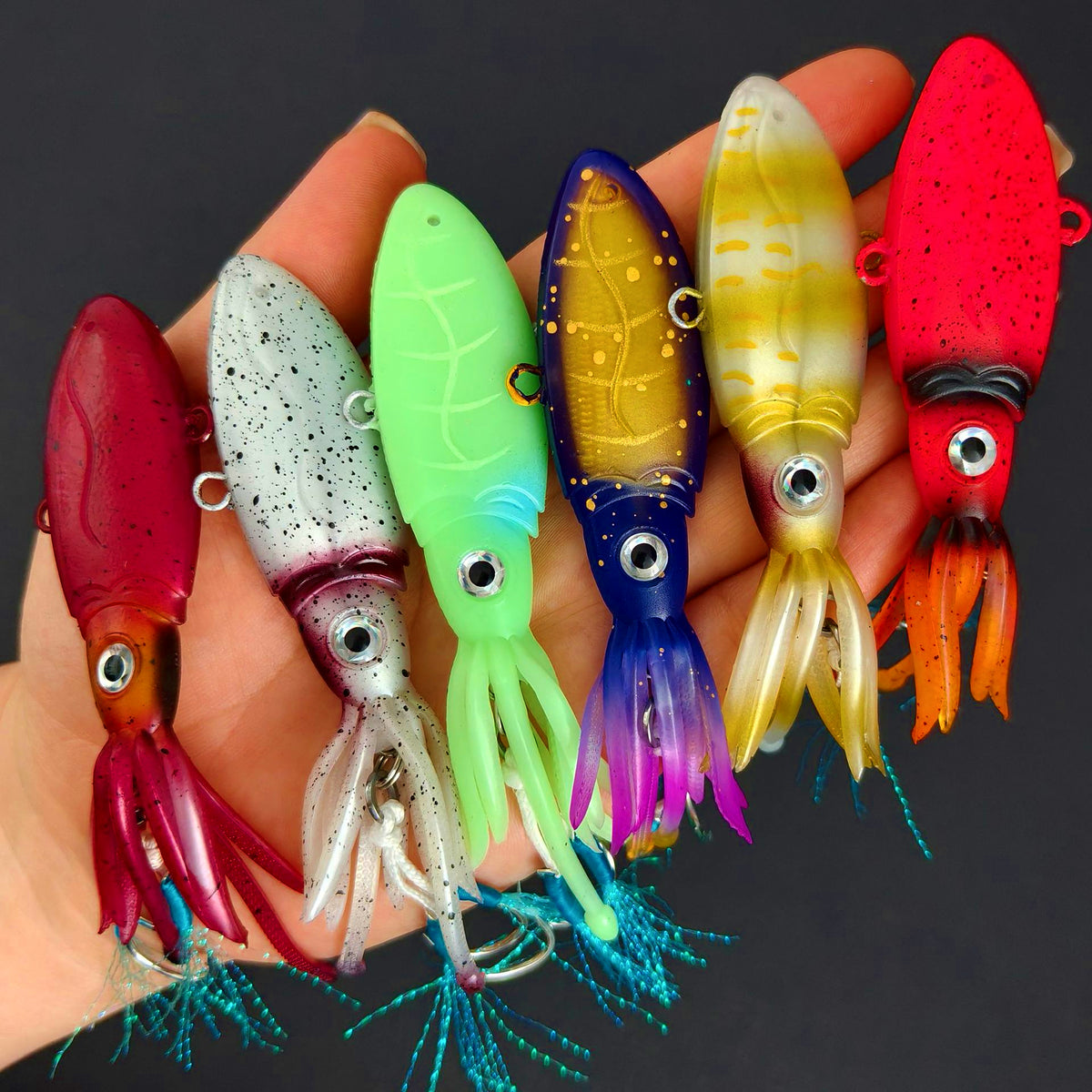 VIB Squid Soft Lure, 40 g (1.4 oz) / 50 g (1.8 oz), 3D Eyes – product photo