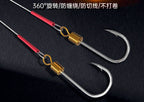 Wire Snelled Hooks, 5-Pack – Single & Double Hook Rigs – product photo