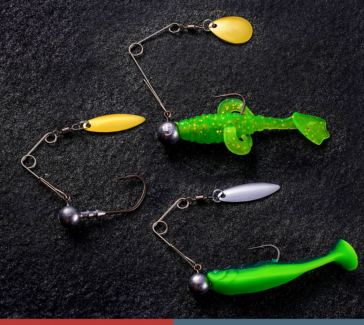 Spinner Blade Lure with Lead Jig Head, Willow or Teardrop – product photo