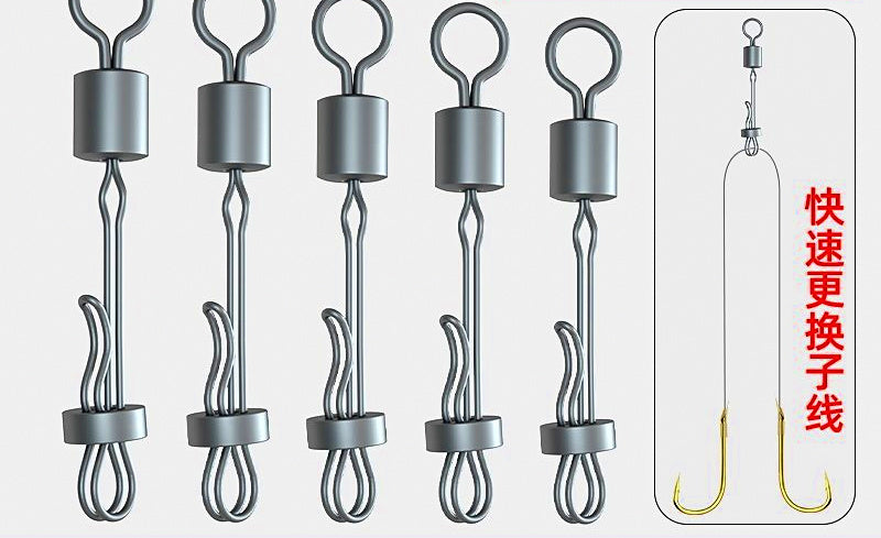 Stainless Steel Quick Snap Swivels with Figure-8 Ring – product photo