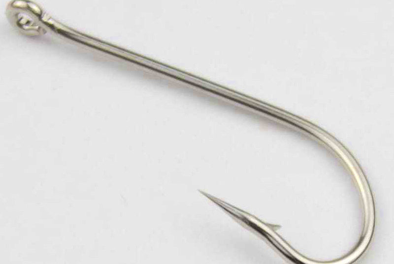 Long Shank Barbed Eyed Fishing Hooks, Sizes 1–20 – product photo