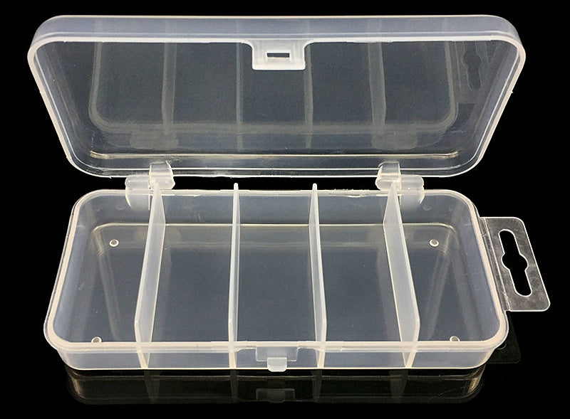 Clear Plastic Lure & Tackle Box, 13.3 x 6.2 x 2.5 cm (5.2 in) – product photo