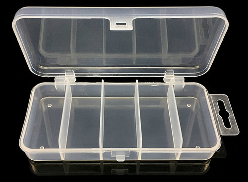 Clear Plastic Lure & Tackle Box, 13.3 x 6.2 x 2.5 cm (5.2 in) – product photo