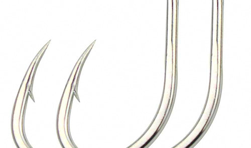 Slow Pitch Single Hook, Barbed, Bright Tin, 1/0–4/0 – product photo