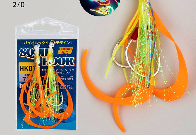 UV Glow Assist Hooks for Slow Pitch Jigs, High Carbon Steel – product photo