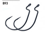 Wide Gap Offset Worm Hooks, Barbed, Sizes 1/0–5/0 – product photo