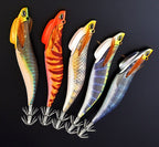 Weighted Sinking Squid Jig, Large Wood Shrimp Style – product photo