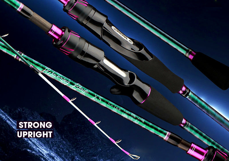 Squid Fishing Rod, 1.68 m (5.5 ft), 2-Piece Carbon, Fast Action – product photo