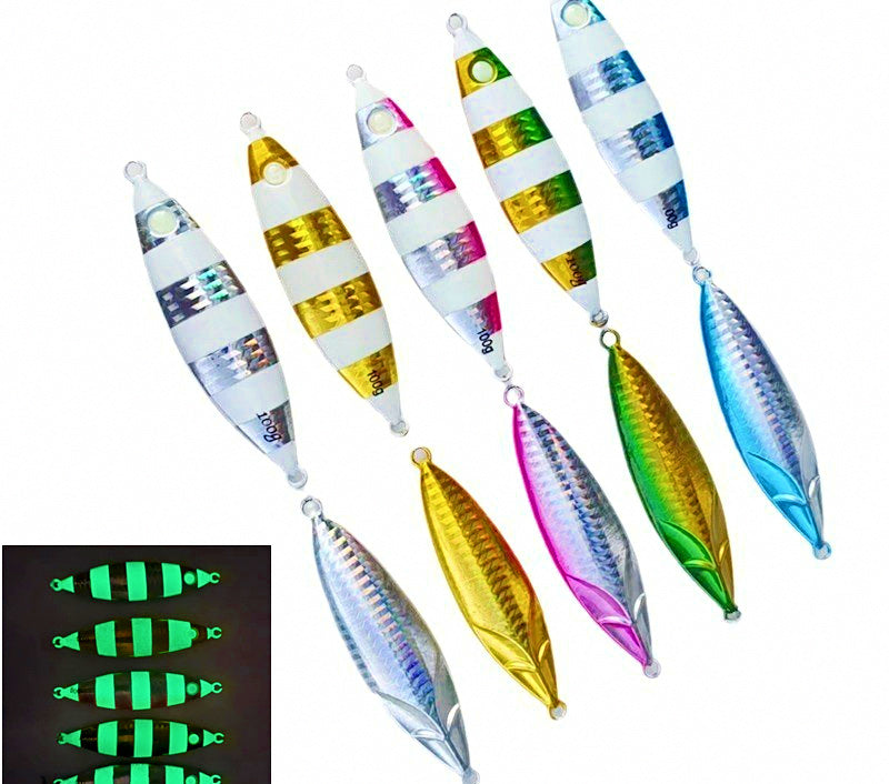 Glow Stripe Metal Jig, 40–100 g (1.4–3.5 oz) – product photo