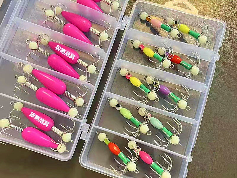 Glow Squid Jig, 12-Prong Octopus Style, Barbless – product photo