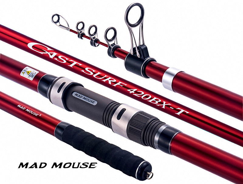 Telescopic Surf Casting Rod, 4.2 m (13.8 ft), Carbon – product photo