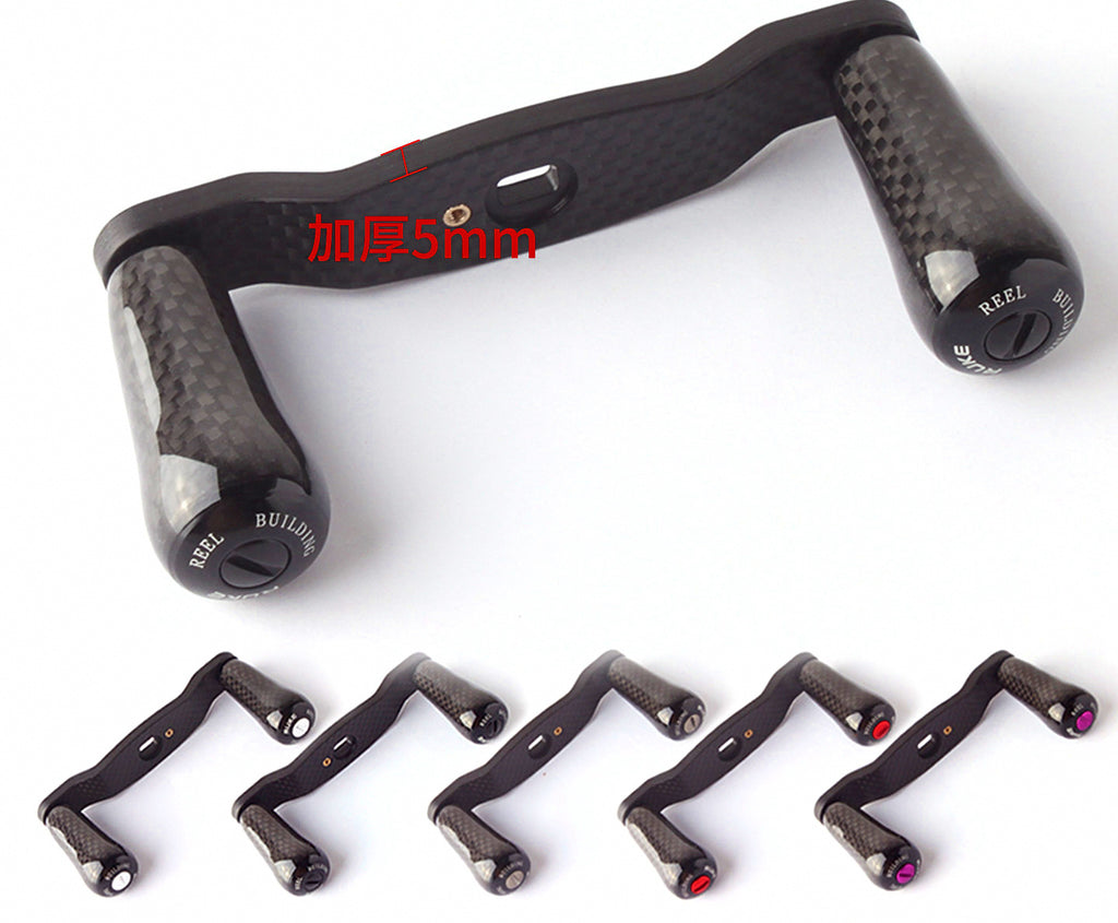 Carbon Fiber Double Arm Baitcasting Reel Handle, 8x5 / 7x4 – product photo